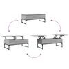 vidaXL Table basse sonoma gris 100x50x40 cm bois d'ing&eacute;nierie et m&eacute;tal