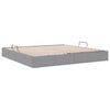 vidaXL Lit de Rangement avec matelas Gris clair 200 x 200 cm tissu