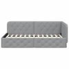 vidaXL Cadre de lit d'angle Gris clair 100 x 200 cm tissu