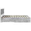 vidaXL Cadre de lit Gris b&eacute;ton 150 x 200 cm Bois d'ing&eacute;nierie