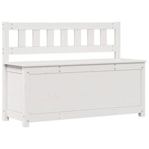 vidaXL Banc Blanc 110x41x76,5 cm Bois de pin massif