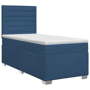 vidaXL Lit boxspring avec matelas Bleu 80 x 200 cm Tissu