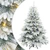 vidaXL Sapin de No&euml;l artificiel avec 150 LED Blanc 150 cm PE et PVC