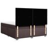 vidaXL Sommier &agrave; lattes de lit avec matelas Marron fonc&eacute; 200x200 cm
