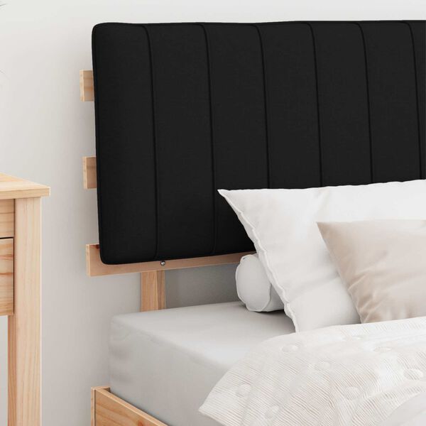 vidaXL Cadre de lit avec t&ecirc;te de lit rembourr&eacute;e Noir 100 x 200 cm