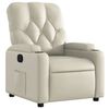 vidaXL Fauteuil inclinable Cr&egrave;me Similicuir