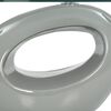 vidaXL Table basse avec dessus de table en verre ovale Gris brillant