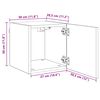 vidaXL Meuble TV mural Bois ancien 30,5 x 30 x 30 cm Bois d&rsquo;ing&eacute;nierie