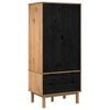 vidaXL Armoire OTTA Noir 76,5 x 53 x 172 cm Bois de pin massif
