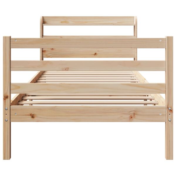vidaXL Cadre de lit avec t&ecirc;te de lit sans matelas 90x200 cm
