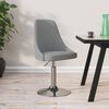 vidaXL Chaise pivotante de salle &agrave; manger Gris clair Tissu