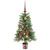 vidaXL Sapin de No&euml;l avec 150 LED avec support Vert 90 cm PE