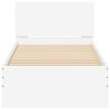 vidaXL Cadre de lit sans matelas avec lumi&egrave;res LED blanc 90x200 cm