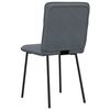 vidaXL Chaises &agrave; manger lot de 4 Gris fonc&eacute; Velours