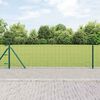 vidaXL Cl&ocirc;ture avec poteau Vert 0,4 x 25 m Acier et PVC