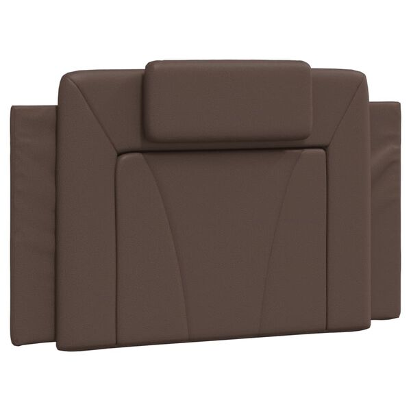 vidaXL Coussin de t&ecirc;te de lit Viana marron 80 cm similicuir