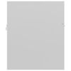 vidaXL Armoire d'&eacute;vier Blanc brillant 90x38,5x46 cm Bois d&rsquo;ing&eacute;nierie