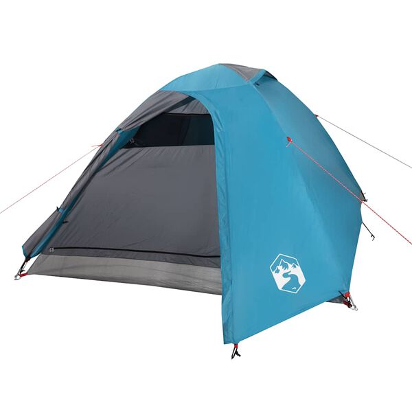vidaXL Tente de camping &agrave; d&ocirc;me 3 personnes bleu imperm&eacute;able