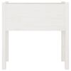 vidaXL Jardini&egrave;re Blanc 70x31x70 cm Bois de pin massif