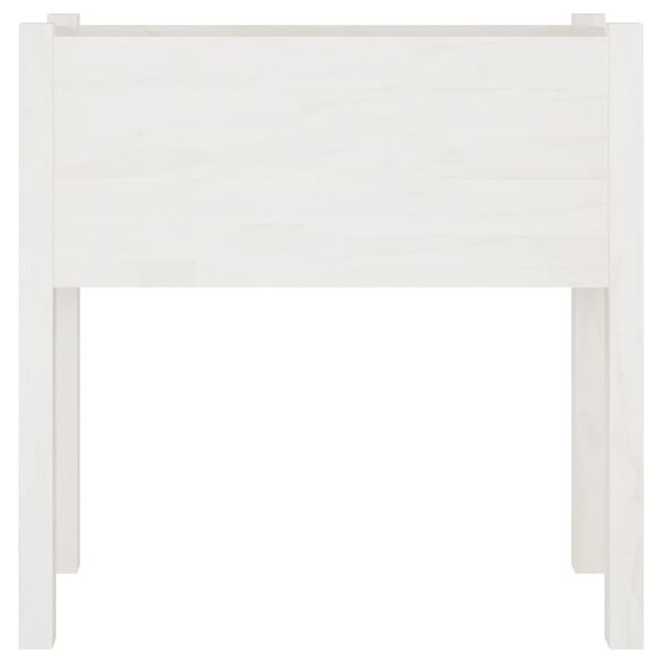 vidaXL Jardini&egrave;re Blanc 70x31x70 cm Bois de pin massif