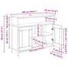 vidaXL Buffet Ch&ecirc;ne artisanal 100 x 35 x 80 cm Bois d'ing&eacute;nierie