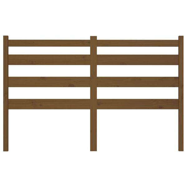 vidaXL T&ecirc;te de lit Marron miel 141x4x100 cm Bois massif de pin