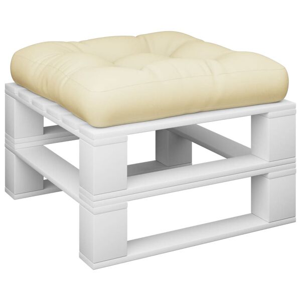 vidaXL Coussin de palette cr&egrave;me 58x58x10 cm tissu