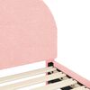 vidaXL Cadre de lit pour enfants avec t&ecirc;te de lit Rose 90 x 190 cm