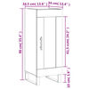 vidaXL Buffet Gris b&eacute;ton 34,5x34x90 cm Bois d'ing&eacute;nierie