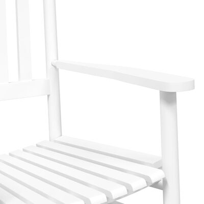 vidaXL Chaises à bascule lot de 2 table pliable blanc massif peuplier