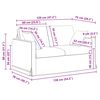 vidaXL Canap&eacute; Bleu Dimensions globales: 138 x 78 x 80 cm (l x P x H)