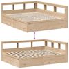 vidaXL Lit biblioth&egrave;que sans matelas 150x200 cm bois massif de pin