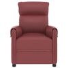 vidaXL Fauteuil de massage Rouge bordeaux Similicuir
