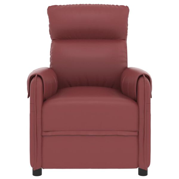 vidaXL Fauteuil de massage Rouge bordeaux Similicuir