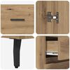 vidaXL Haut Armoire avec tiroir Ch&ecirc;ne artisanal 69,5 x 34 x 180 cm