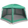 vidaXL Tente piscine toit amovible parois maille vert d'eau 618x532 cm