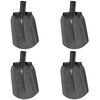 vidaXL T&ecirc;te de pelle 4 pcs Argent 33 x 21 cm Acier enduit de poudre
