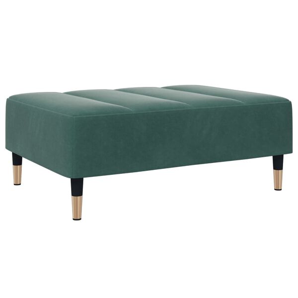 vidaXL Repose-pied vert fonc&eacute; 77x55x31 cm velours