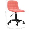 vidaXL Chaises pivotantes &agrave; manger lot de 2 Rose Velours
