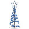 vidaXL Sapin de No&euml;l &agrave; LED avec boules 80 LED blanc chaud 120 cm