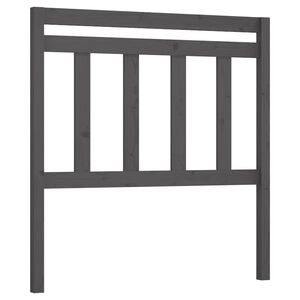 vidaXL T&ecirc;te de lit Gris 81x4x100 cm Bois massif de pin