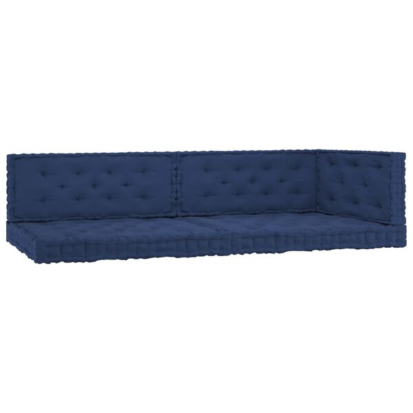 vidaXL Coussins de plancher de palette lot de 5 Bleu marine clair