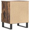 vidaXL Table de chevet ch&ecirc;ne fum&eacute; 40x35x50 cm bois d&rsquo;ing&eacute;nierie