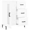 vidaXL Buffet Blanc brillant 69,5x34x90 cm Bois d'ing&eacute;nierie