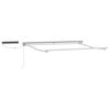 vidaXL Cadre de store r&eacute;tractable &eacute;lectrique Blanc 3,5 x 2 m Acier