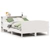 vidaXL Lit biblioth&egrave;que sans matelas blanc 135x190 cm bois pin massif