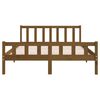 vidaXL Cadre de lit sans matelas marron miel bois massif