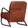 vidaXL Fauteuil marron cuir v&eacute;ritable