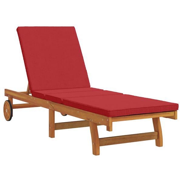 vidaXL Transat 1-personne 2 pcs Marron Bois d'Acacia Massif