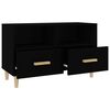 vidaXL Meuble TV Noir 80x36x50 cm Bois d'ing&eacute;nierie
